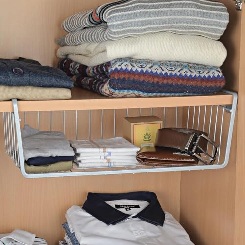 Go Hooked Undershelf Basket Large 16 Inch Set of 2 Undershelf Large Organizer for Kitchen Drawer Space Saving Durable Versatile Heavy Duty Sleek and Sturdy Efficient Compact Modern - Image 4