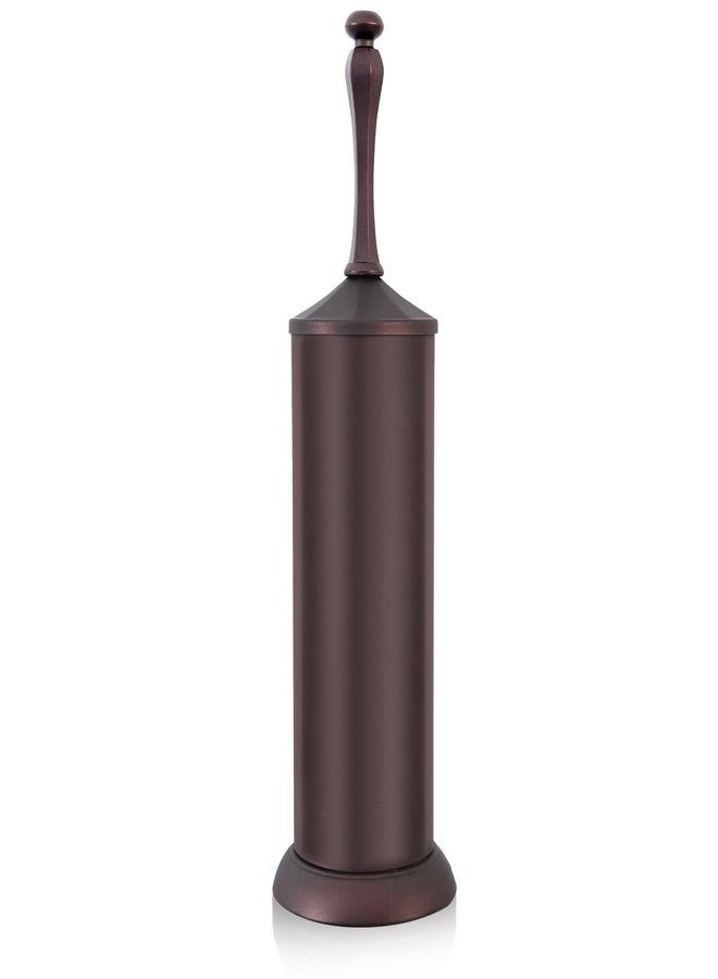 UNCONSIL Bronze Toilet Brush and Holder，Extra Long Handled Toilet Brush for Bathroom，Stainless Steel Heavy Duty Toilet Bowl Brush,Deep Cleaning Modern Toilet Cleaner Brush -Space Saving, Covered Brush, Durable - Image 1