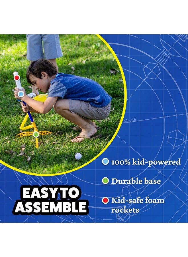 Stomp Rocket Jr Glow Rocket Launcher for Kids, 7 Rockets - Glow in The Dark Fun Backyard & Outdoor Kids Toys Gifts for Boys & Girls -Toy Soft Foam Blaster Set - Multi-Player Adjustable Launcher Stand - Image 5