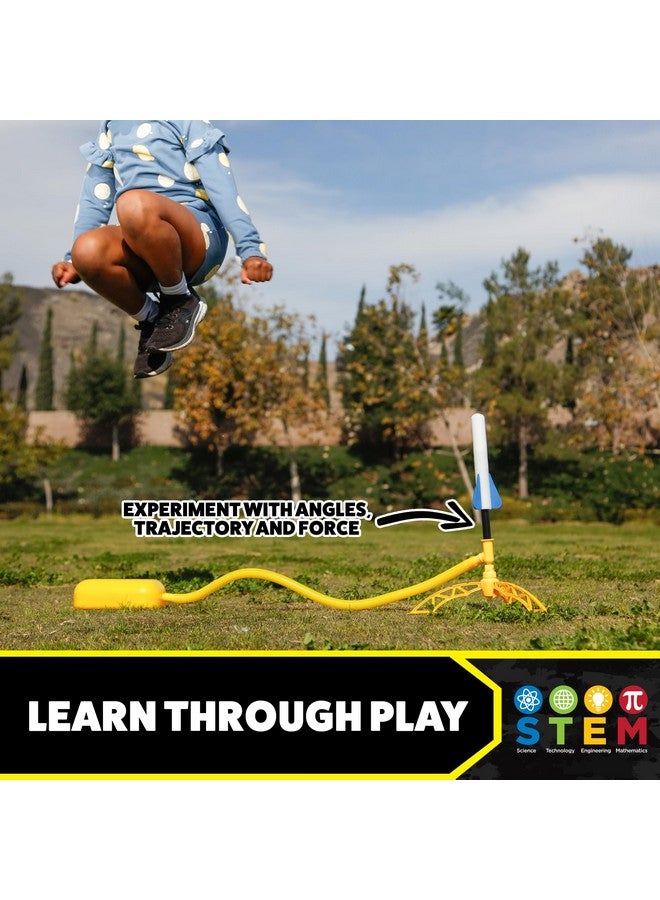 Stomp Rocket Jr Glow Rocket Launcher for Kids, 7 Rockets - Glow in The Dark Fun Backyard & Outdoor Kids Toys Gifts for Boys & Girls -Toy Soft Foam Blaster Set - Multi-Player Adjustable Launcher Stand - Image 4