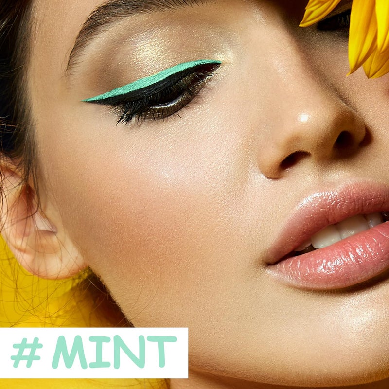 Profusion Cosmetics Bright Lights UV Neon & Pastel Eyeliner â€“ Smudge-Proof, Long-Wearing Eye Liner with Precise Retractable Tip, Waterproof & Budge-Proof Makeup for Brown Eyes (Mint) - Image 2