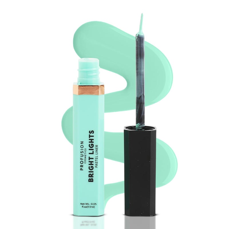 Profusion Cosmetics Bright Lights UV Neon & Pastel Eyeliner â€“ Smudge-Proof, Long-Wearing Eye Liner with Precise Retractable Tip, Waterproof & Budge-Proof Makeup for Brown Eyes (Mint) - Image 1
