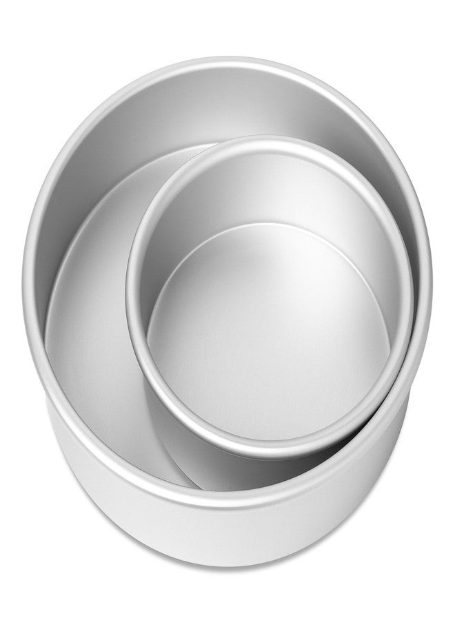LAST CONFECTION 2-Piece Round Cake Pan Set - Includes 6" and 9" Aluminum Pans - 2" Deep - Image 3