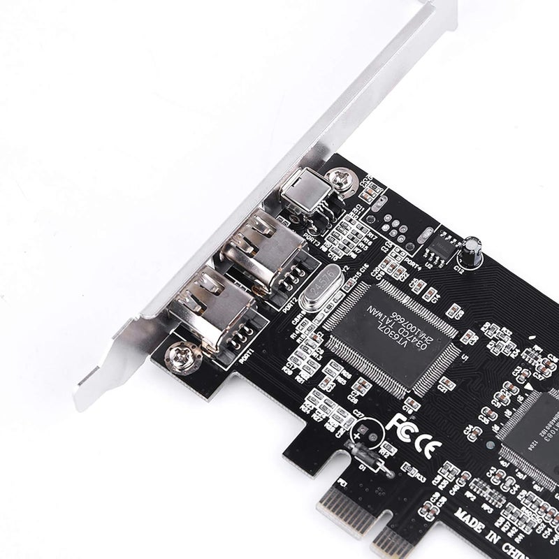 بطاقة تحكم PCI E PCI Express FireWire 1394a IEEE مع كابل FireWire، بطاقة تحكم 1394، قناة مزدوجة الاتجاه 2.5 جيجابت/ثانية مع كابل FireWire، بطاقة 1394 بطاقة تحكم FireWire PCI E Control - Image 3