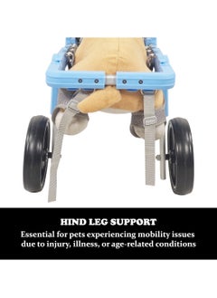 Dog wheelchair for Hind legs rehabilitation, Adjustable dog wheelchair with Two back wheels, Abdominal support, and Harness, Aluminium pet wheelchair for Large breeds 54.5 cm L (Blue) - pzsku/Z68528AE0D6ECE3200B00Z/45/_/1726404537/25e03b2e-1a98-4750-89bb-bbe690bef665