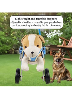 Dog wheelchair for Hind legs rehabilitation, Adjustable dog wheelchair with Two back wheels, Abdominal support, and Harness, Aluminium pet wheelchair for Large breeds 54.5 cm L (Blue) - pzsku/Z68528AE0D6ECE3200B00Z/45/_/1726404558/253f0b84-1ad6-4c40-a7bf-02f504e78245