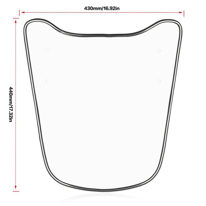 Motorcycle Windshield: Transparent High-quality PC Material - Unique Second Curve Design Wind Deflector for Motorcycle and Scooter Enthusiasts - Image 5