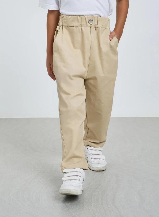 Styli Boys Cotton Pants with Side Pocket