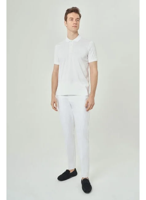 Bisse Men's 4 Pocket Sports Trousers WHITE PNS23Y23109_D01