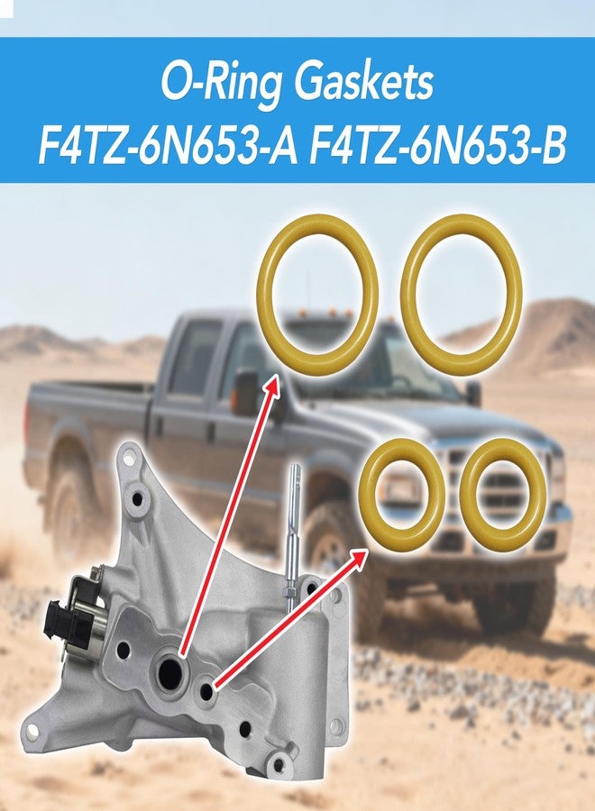 TycoonWon O-Ring Gaskets F4TZ-6N653-A F4TZ-6N653-B Replacement for 1994-2003 Ford 7.3L Powerstroke Diesel Turbo Pedestal and E-350 E-450 Econoline Vans F750F-250Super Duty - Image 4