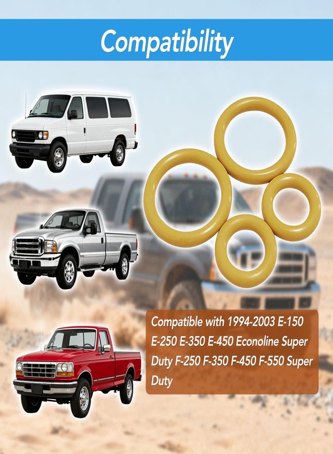 TycoonWon O-Ring Gaskets F4TZ-6N653-A F4TZ-6N653-B Replacement for 1994-2003 Ford 7.3L Powerstroke Diesel Turbo Pedestal and E-350 E-450 Econoline Vans F750F-250Super Duty - Image 5