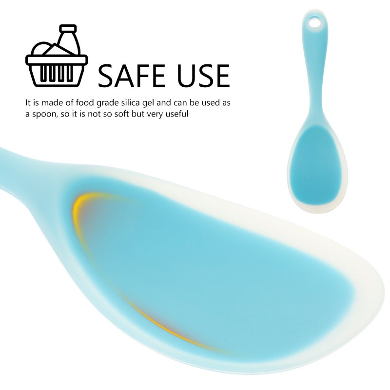 2Pcs Silicone Rice Spoons Wear-resistant Rice Spatulas Household Rice Scoopers - Image 3