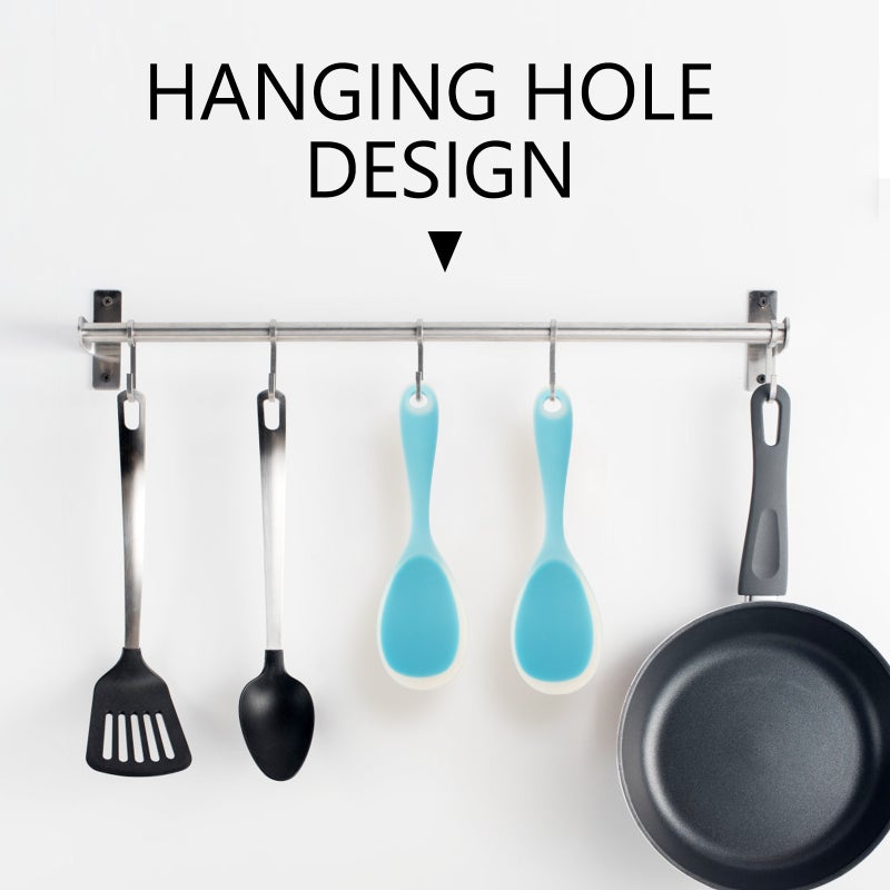 2Pcs Silicone Rice Spoons Wear-resistant Rice Spatulas Household Rice Scoopers - Image 5