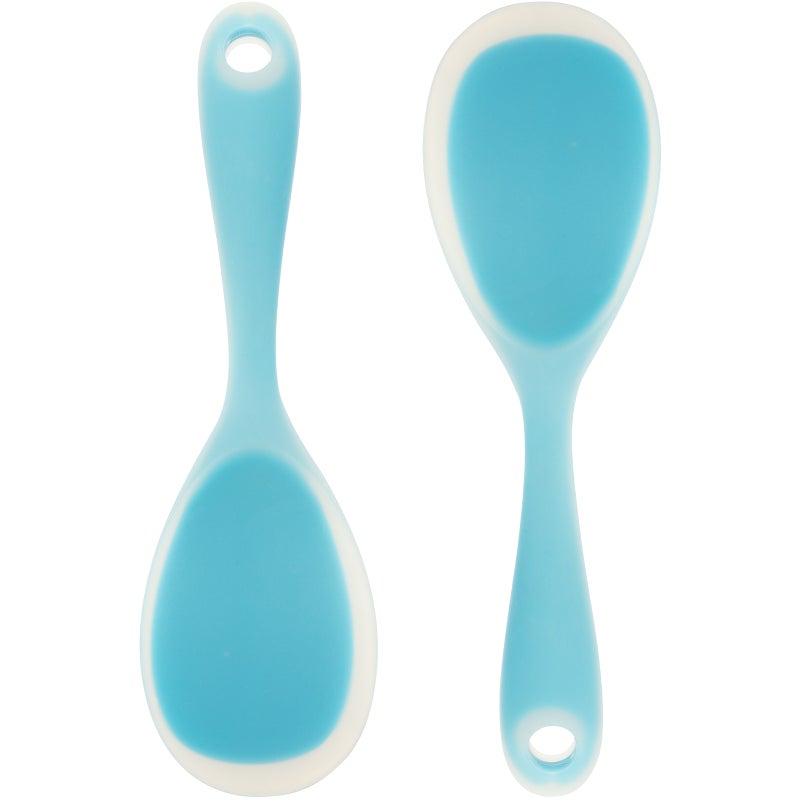 2Pcs Silicone Rice Spoons Wear-resistant Rice Spatulas Household Rice Scoopers - Image 1