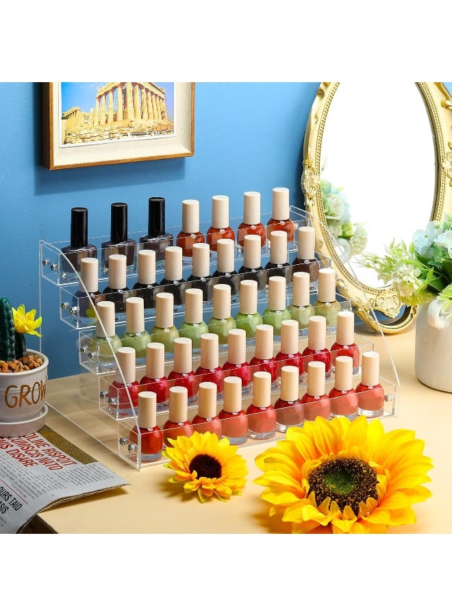 TPGP Acrylic Sunglasses Organizer Display Holder Nail Polish Organizer Clear Eyeglasses Glasses Eyewear Stand Tray Case (5 Layer) - Image 4