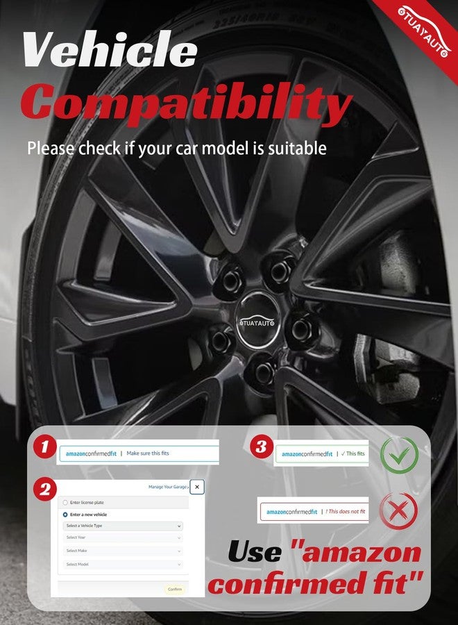 أوتويوتو صواميل عجلات OTUAYAUTO M12x1.5 - 20 قطعة سوداء، بديلة لسيارات تويوتا أفالون، سي-إتش آر، كامري، كورولا، بريوس، راف 4، سيينا، ذات مقعد مسطح، مقاس سداسي 13/16 بوصة، بتصميم المصنع الأصلي. - Image 5