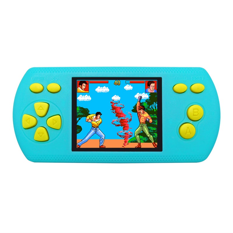 Handheld Console: Cyan Portable Gaming Device With Built-in 200 16-bit Classic Games - Smooth Comfortable Button Design, Easy To Carry - Retro Gaming for Family Fun, Parent-child Time, On-the-go Use - Image 1