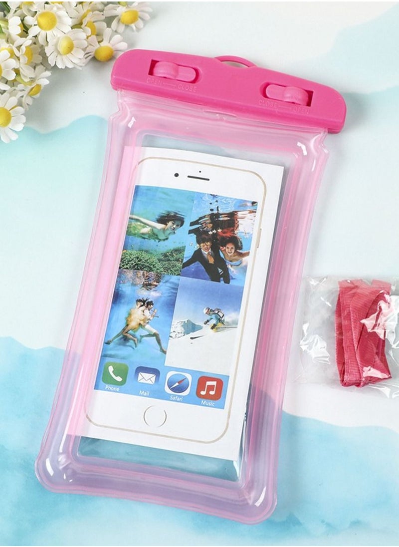 QUTOOB - Waterproof Phone Pouch with Lanyard, Dustproof Dry Bag, Floating Water Bag For Mobiles, Perfect For Swimming, Underwater Enjoyment, Beach, Pools, Keeps Your Mobile Safe and Floating - Image 1