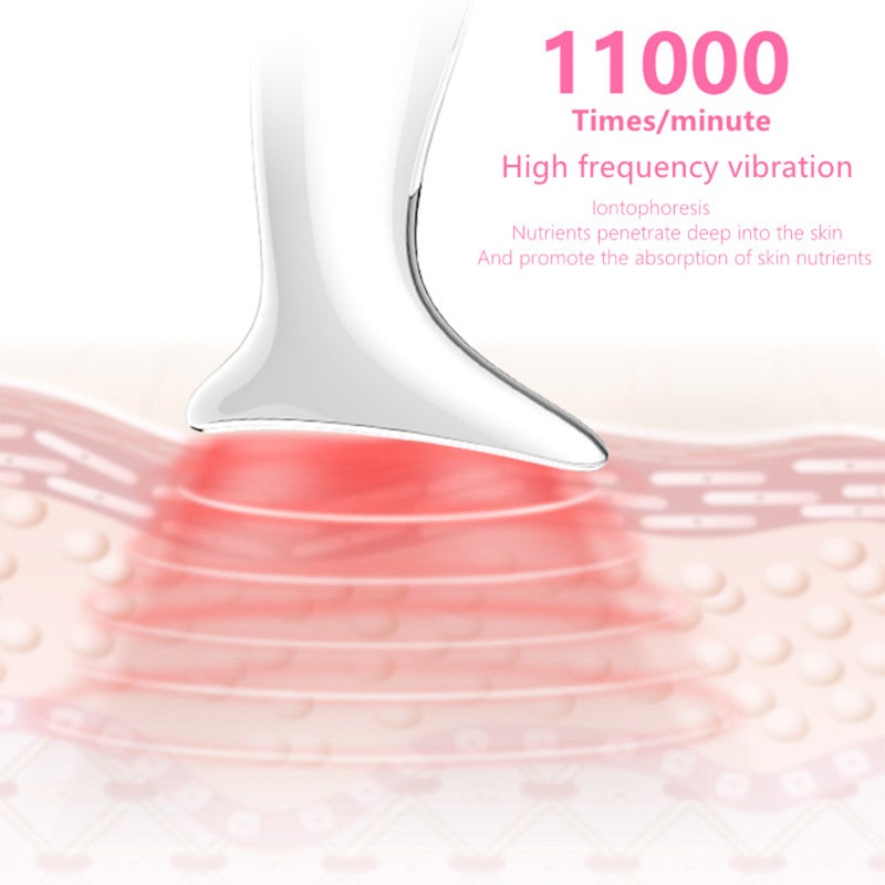 Neck Beauty Device Removal Double Chin Therapy Facial Lifting Vibration Neck Massager 40℃/45℃ Heat Vibration Anti Wrinkles Massager Skin Lifting Tightening Device 3 Color LED Photon Therapy Beauty Device Neck Care - Image 3