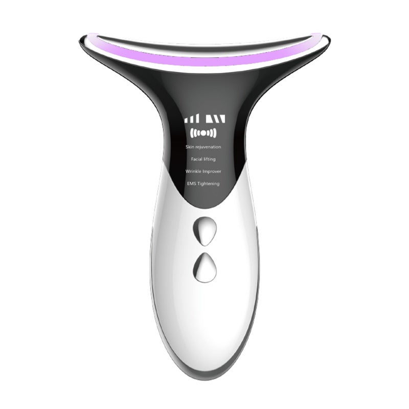 Neck Beauty Device Removal Double Chin Therapy Facial Lifting Vibration Neck Massager 40℃/45℃ Heat Vibration Anti Wrinkles Massager Skin Lifting Tightening Device 3 Color LED Photon Therapy Beauty Device Neck Care - Image 1