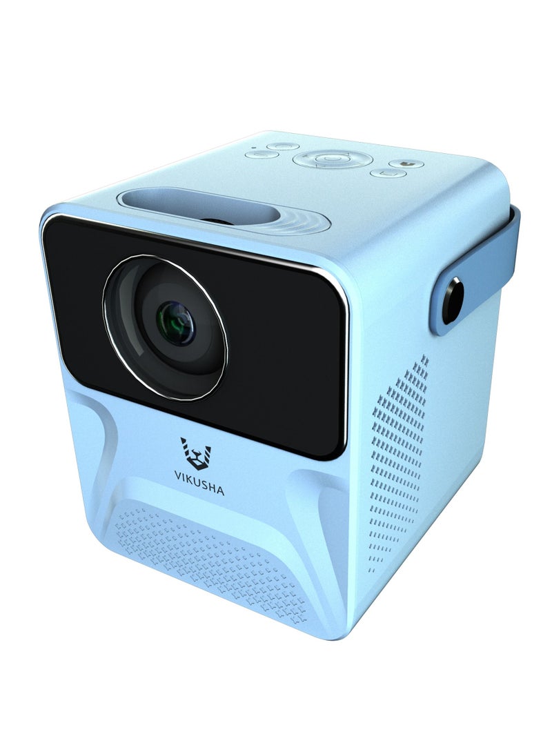 VIKUSHA - Android WiFi, Bluetooth HD Multimedia Projector with Inbuild Speaker For Movies,Gaming, Business And Party Celebrations - Image 1
