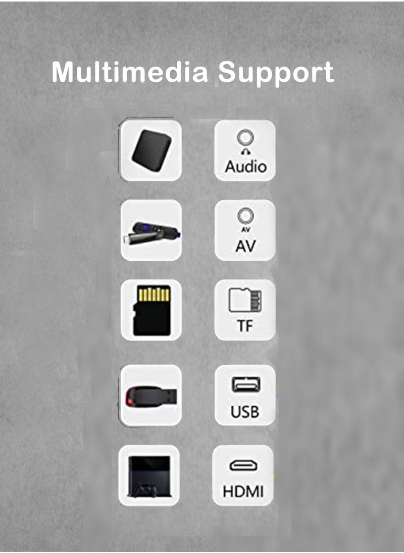 VIKUSHA - Android WiFi, Bluetooth HD Multimedia Projector with Inbuild Speaker For Movies,Gaming, Business And Party Celebrations - Image 1