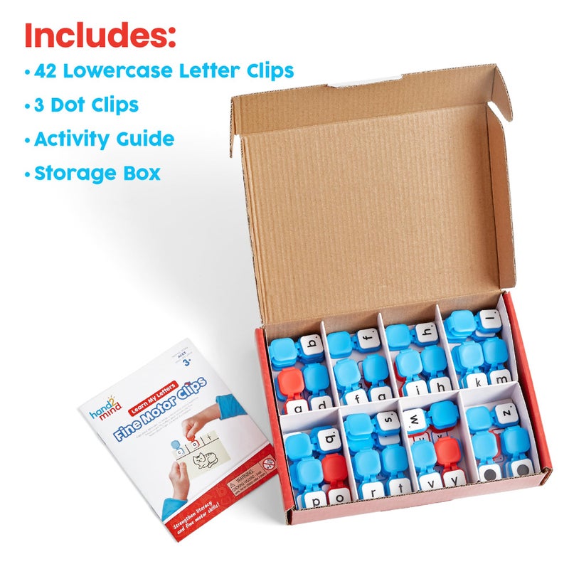 hand2mind hand2mind Learning Resources Learn My Letters Fine Motor Skill Clips, Kids Peg Activities, Preschool Alphabet Exercises, Pincer Grip Development Toys  - Image 2