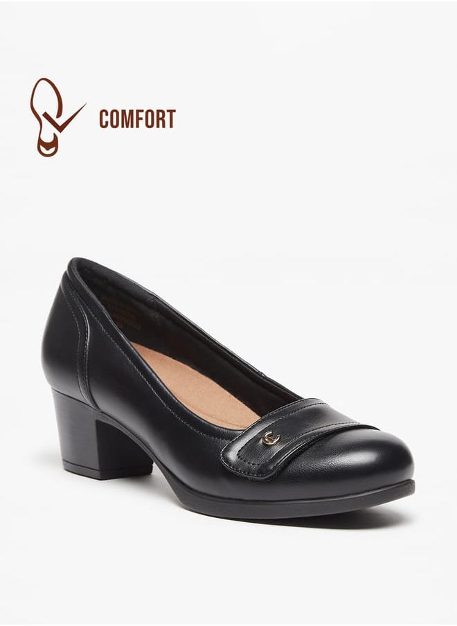 Le Confort - Womens Solid Slip-On Shoes With Block Heels - Image 1