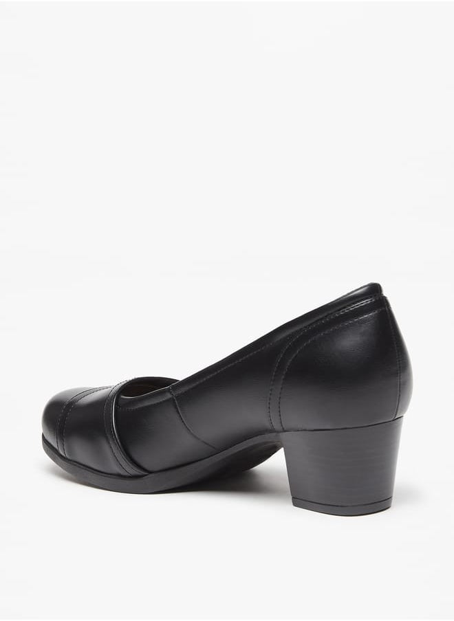 Le Confort - Womens Solid Slip-On Shoes With Block Heels - Image 1