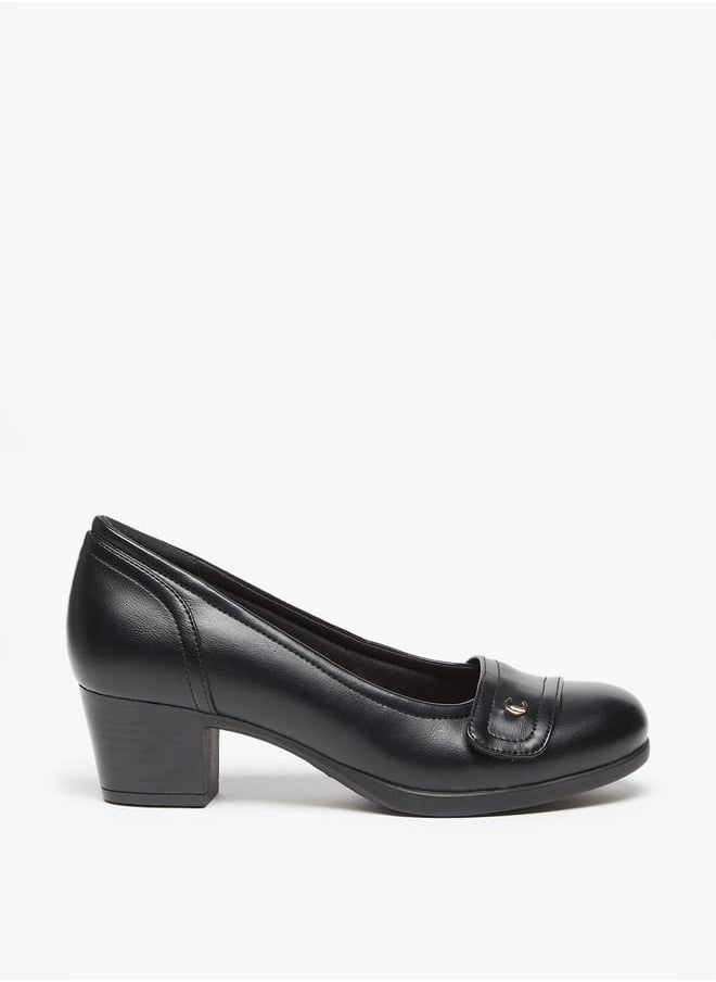 Le Confort - Womens Solid Slip-On Shoes With Block Heels - Image 1