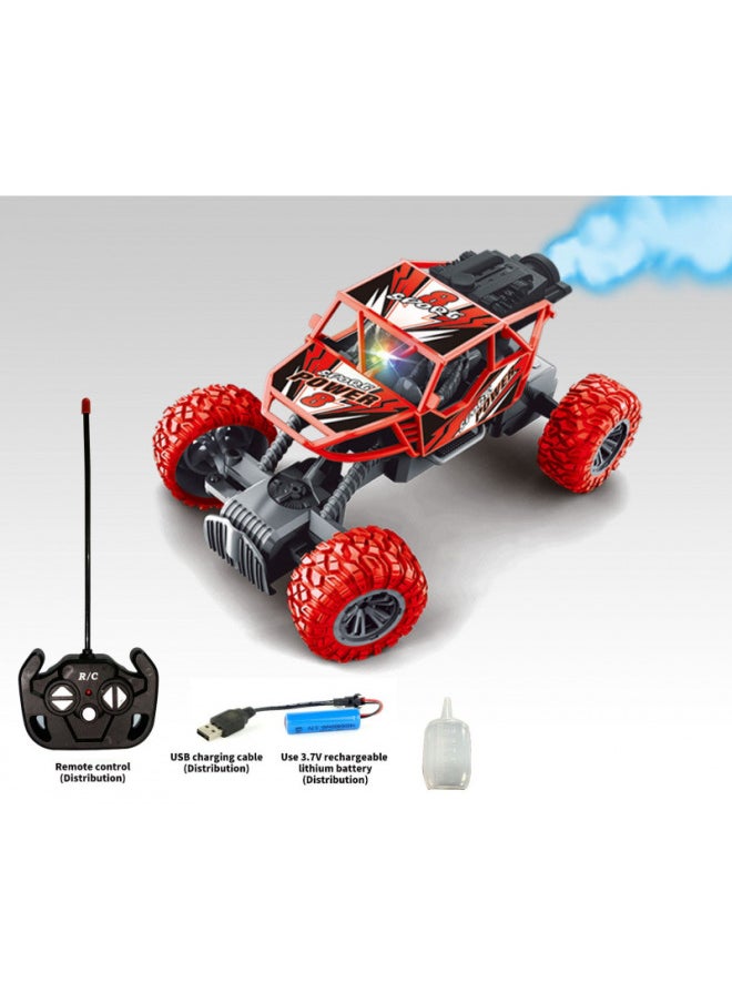 Generic Direct Large Children's Remote Control Car Electric Off-road High-speed Drift Racing Car Boy Climbing Car Toy Car-Color:Rechargeable Version Of Five-way Spray [red] Color Box  - Image 1