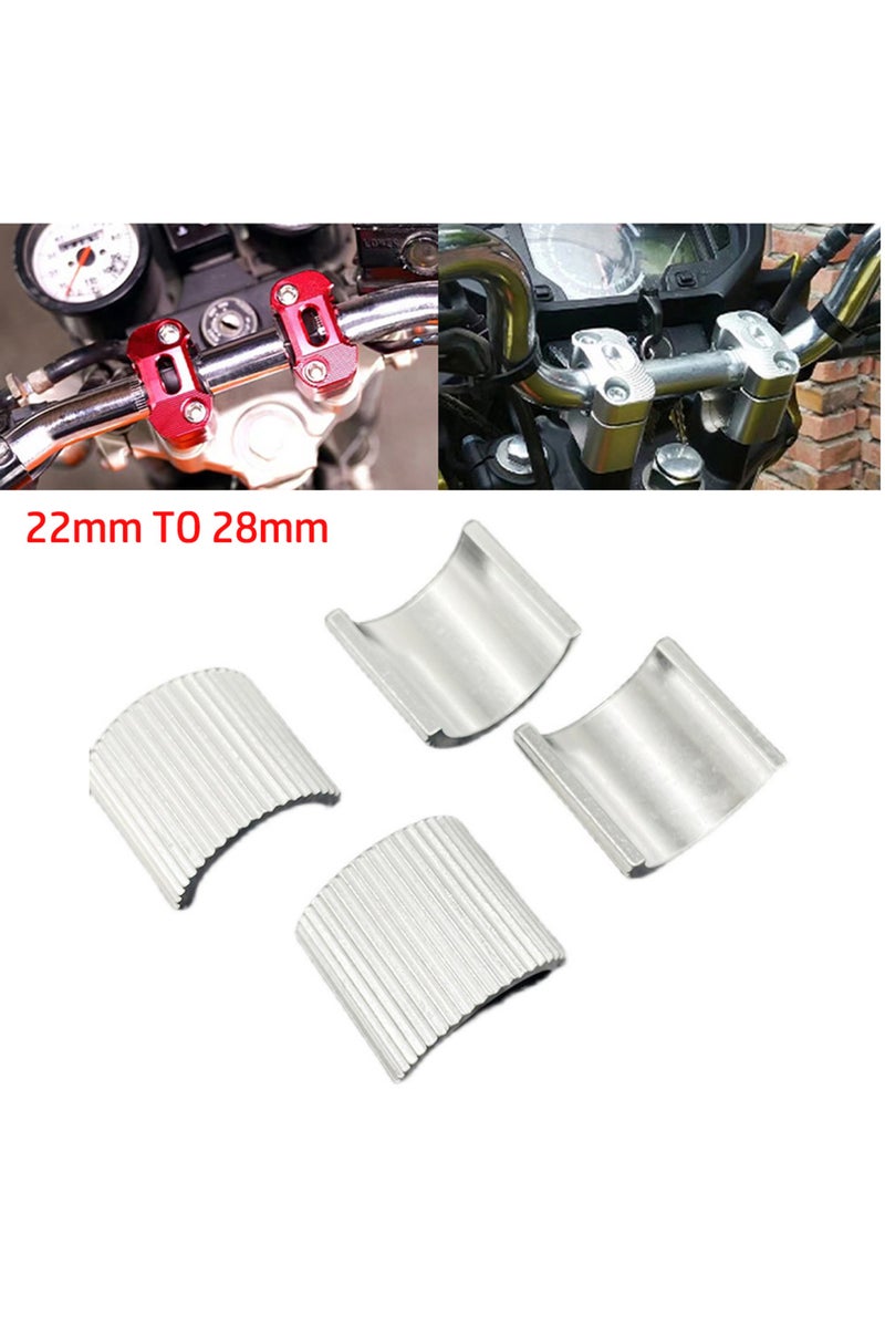 إيروريكس 4 قطع من مشابك تحويل رافعات مقود الدراجة النارية من 22 مم (7/8 بوصة) إلى 28 مم (1-1/8 بوصة) ... - Image 1