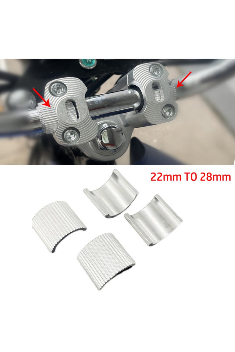 إيروريكس 4 قطع من مشابك تحويل رافعات مقود الدراجة النارية من 22 مم (7/8 بوصة) إلى 28 مم (1-1/8 بوصة) ... - Image 2
