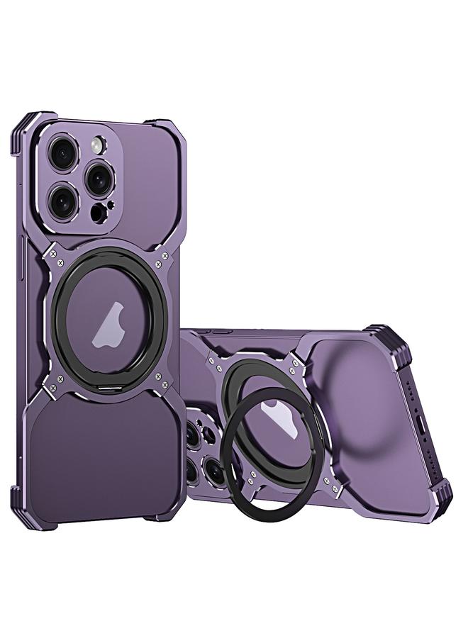 S-TOP Case For iPhone 14 Pro Max Mechanical Arm Borderless MagSafe Holder Metal Phone Case - Image 1