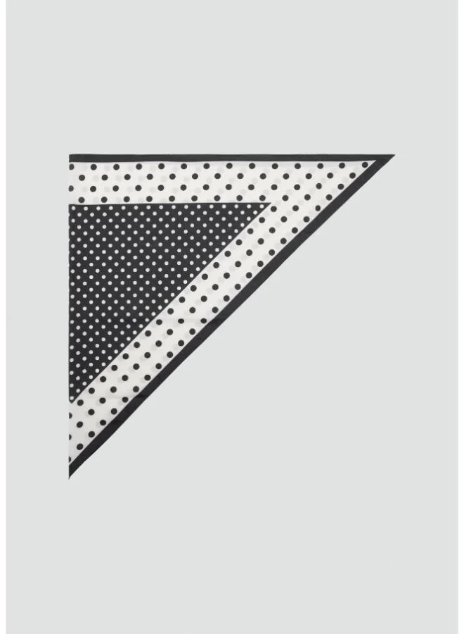 Satin Check-Print Scarf