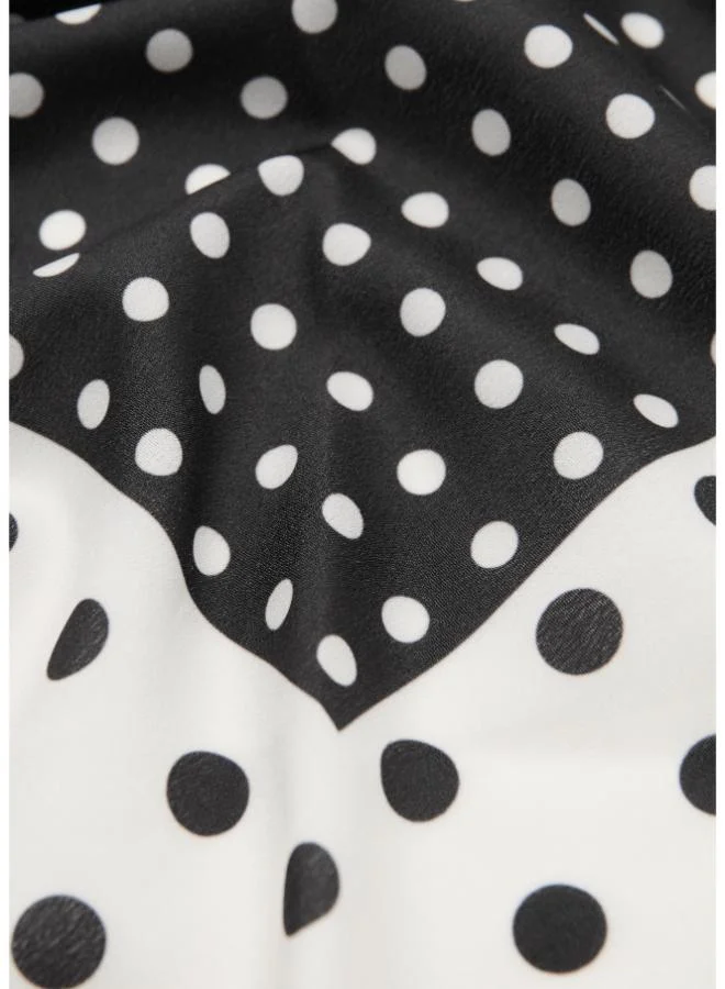 Mango  Satin Check-Print Scarf for Women | Best Price UAE