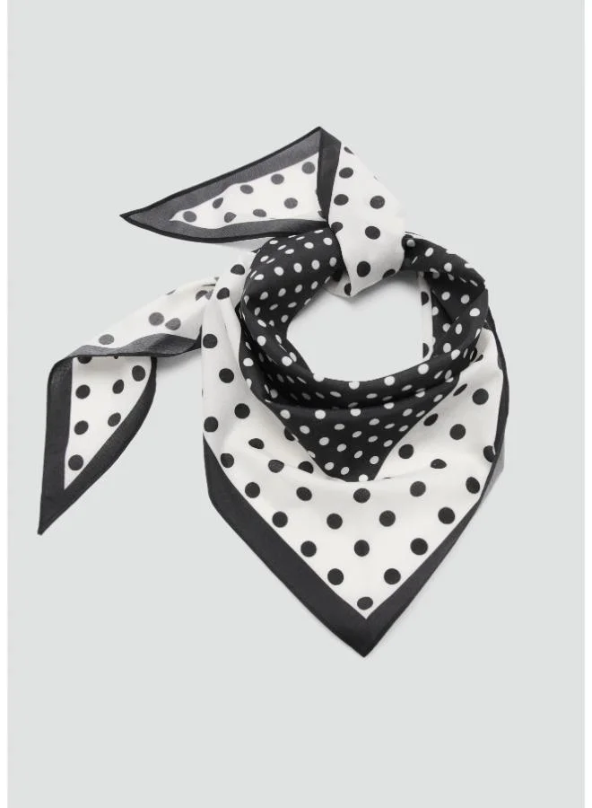 Mango  Satin Check-Print Scarf for Women | Best Price UAE