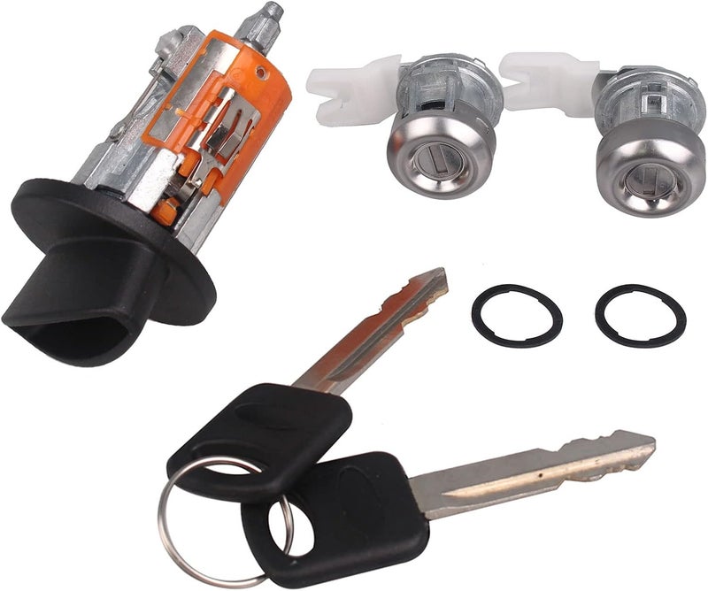 Goopool Ignition Switch Lock Cylinder and Door Lock Cylinder Set for Ford Vehicles - Image 1