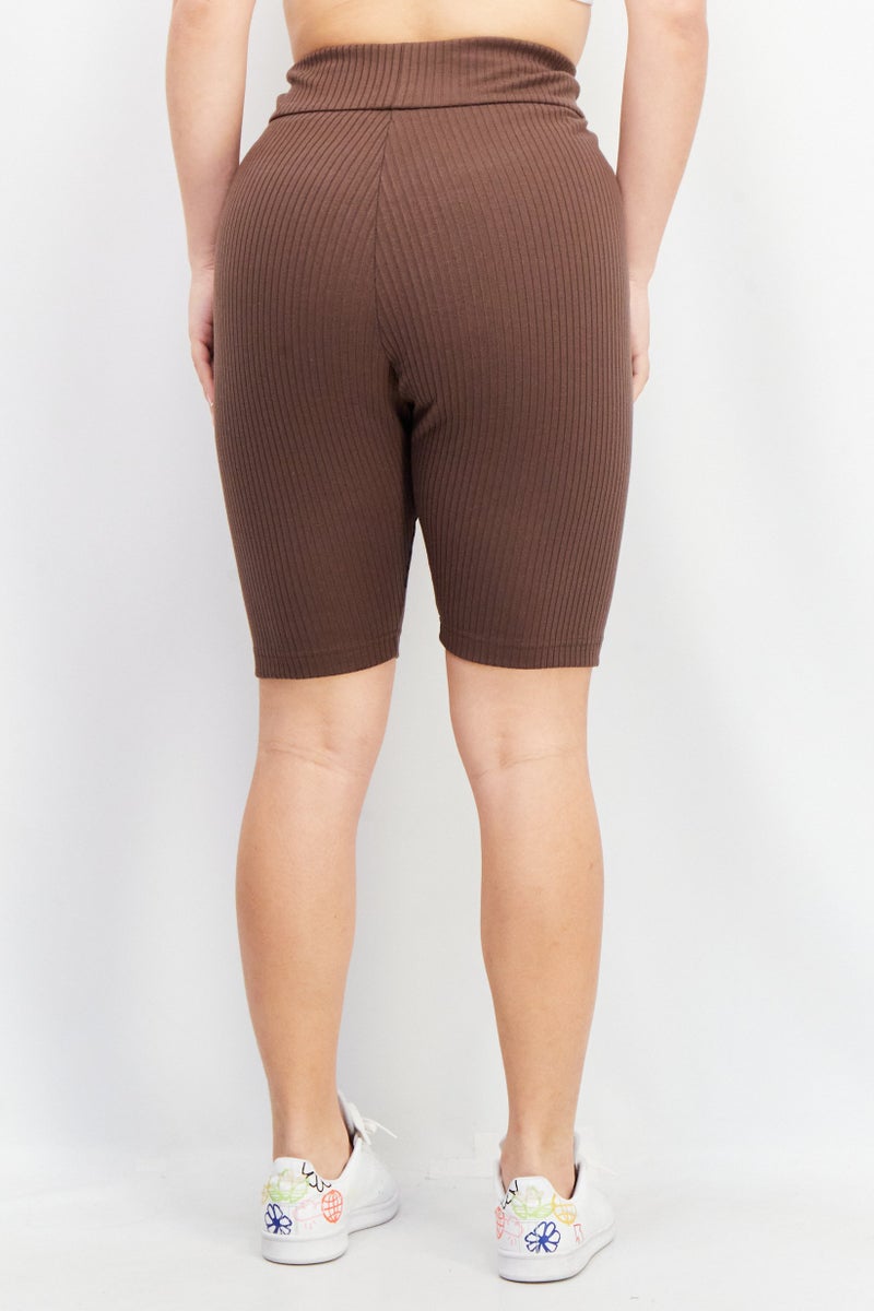 Adidas Women Sportwear Fit Cycling Shorts, Cinnamon  - Image 3