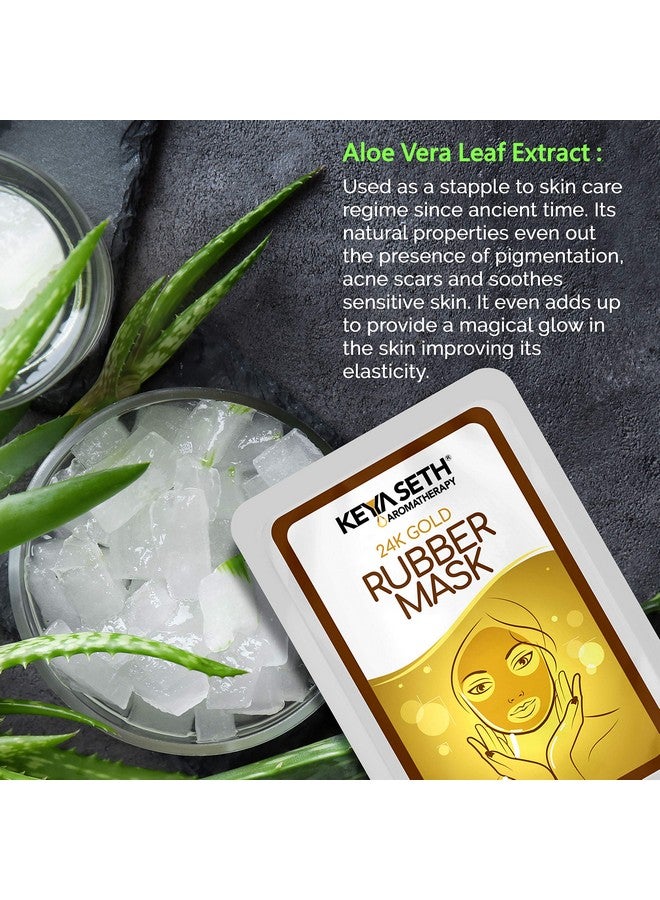 Keya Seth Aromatherapy 24K Gold Rubber Facial Mask Powder For Brightening & Whitening Enriched With Aloe Vera & Chamomile Extract 30Gm - Image 5