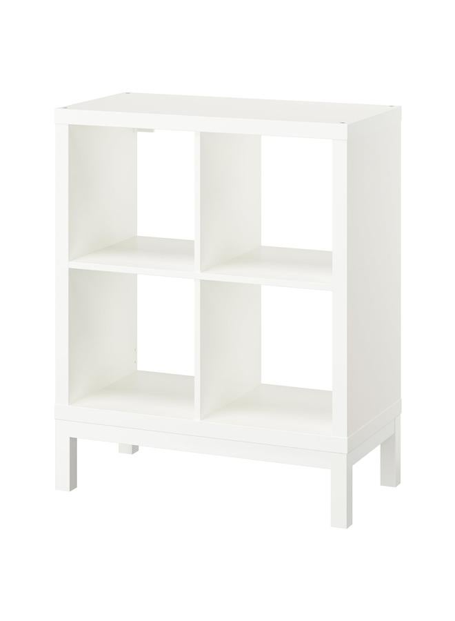 Zaboon Shelving Unit With Underframe, White/White, 77X94 Cm - Image 1