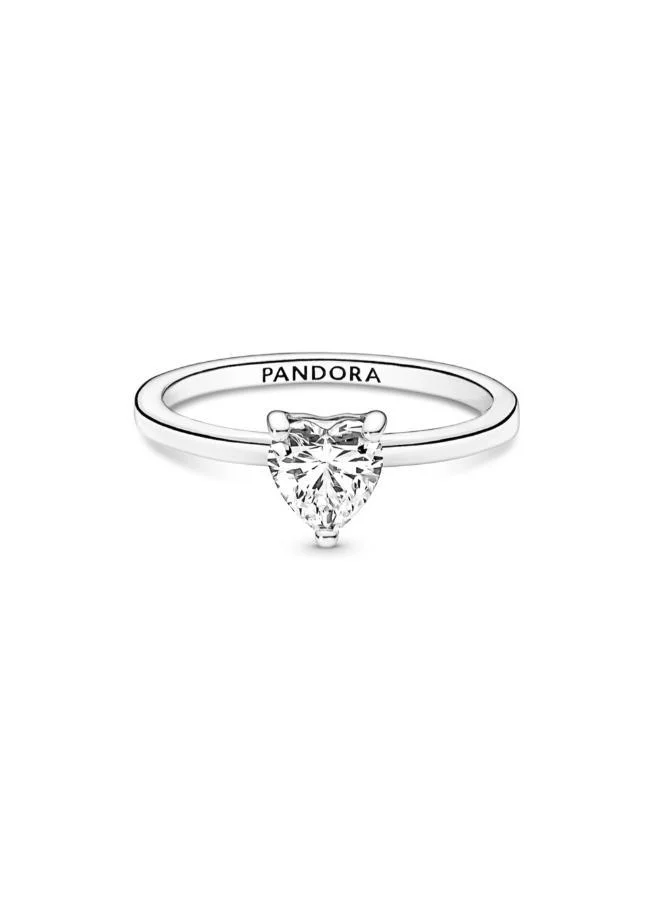 باندورا Sparkling Heart Solitaire Ring