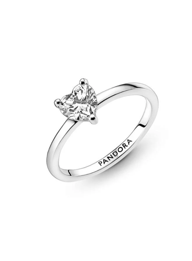باندورا Sparkling Heart Solitaire Ring