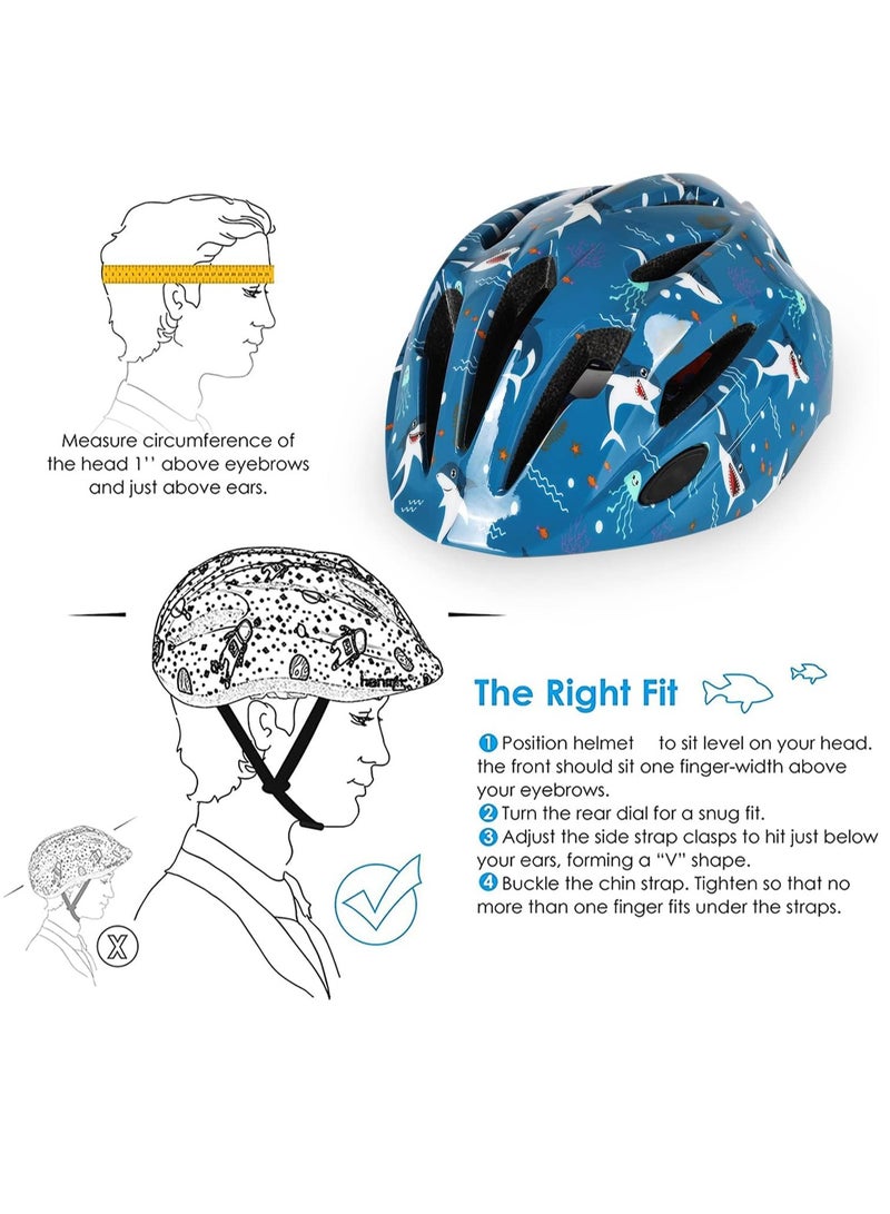 Gerenic Kids Bike Helmet, Toddler Helmet Adjustable Unisex, Toddler Bike Helmet Aged 3-8 Years Old, For Skating, Bike, Scooters and more - Image 2