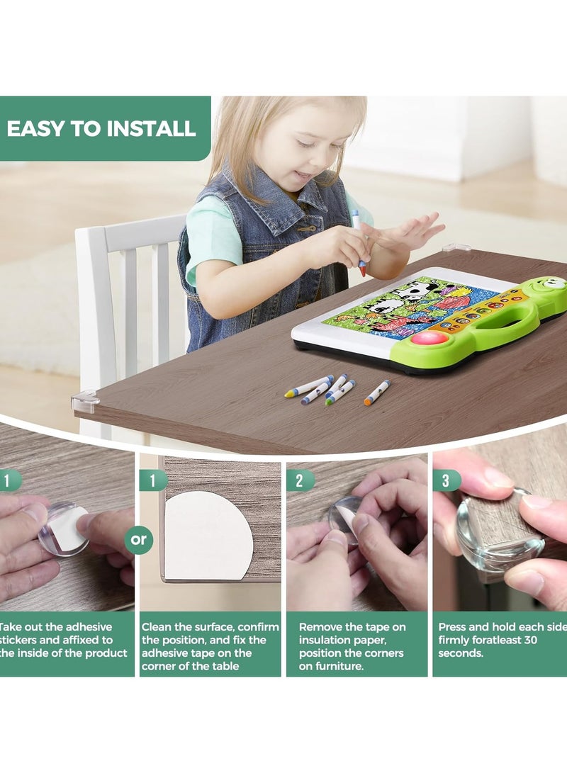 حمايات زوايا لنقل الأطفال (عبوة من 12 قطعة)، واقيات حواف سميكة للأثاث لحماية الأطفال، مع لصق قوي، واقيات زوايا وحواف شفافة - 6 يمين و 6 يسار. - Image 5