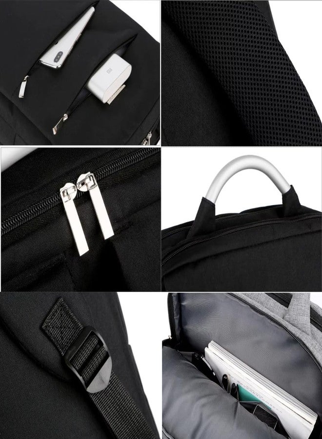 Mega Tree Business Laptop Backpack for Men & Women, Water Resistant Nylon, Lightweight 0.57kg, Large Capacity with Padded Laptop Compartment for Work, School & Daily Use (Black) - Image 3