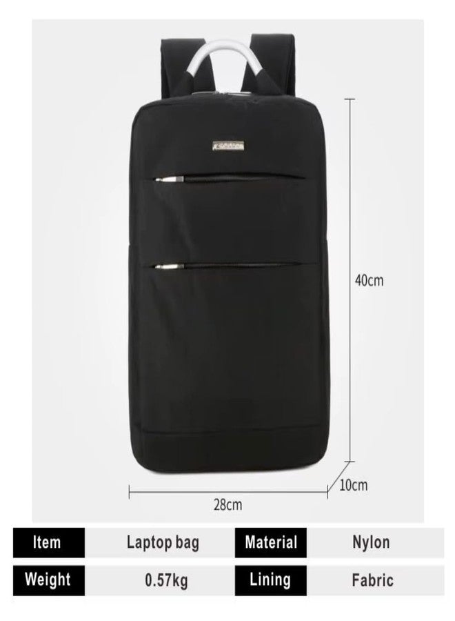 Mega Tree Business Laptop Backpack for Men & Women, Water Resistant Nylon, Lightweight 0.57kg, Large Capacity with Padded Laptop Compartment for Work, School & Daily Use (Black) - Image 2