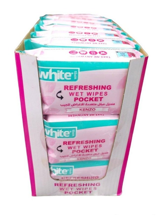 White - REFRESHING KENZO MINI WET WIPES 24 POCKET - Image 1