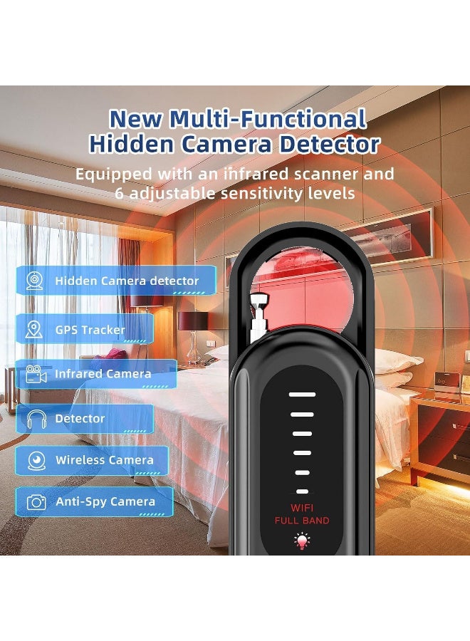 إكس ليفيل جهاز كشف كاميرات خفية محمول، كاشف أجهزة تنصت، كاشف مواقع GPS، ماسح إشارات لاسلكية مضاد للتجسس، كاشف كاميرات بالأشعة تحت الحمراء، كاشف أجهزة تنصت للمنزل، المكتب، السفر، السيارة - Image 3