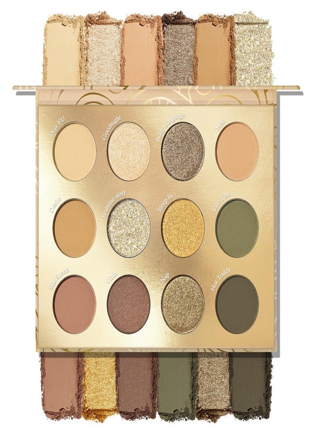 KYDA 12 Colors Olive Green Eyeshadow Palette, Sparkling Reflective Green Bronzer Eyeshadow, Matte Olive Ginger Nude Eyes Shadow, Smooth Blendable Powder, Smokey Eyes Makeup - Image 1